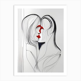 Kissing Couple 3 Art Print