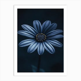 Dark Blue Flower 9 Art Print