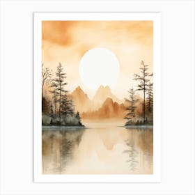 Watercolour Of Khao Sok National Park   Thailand 2 Art Print