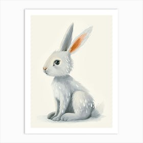 Silver Marten Rabbit Kids Illustration 1 Art Print