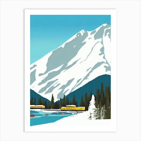Whistler Blackcomb, Canada Midcentury Vintage Skiing Poster Art Print