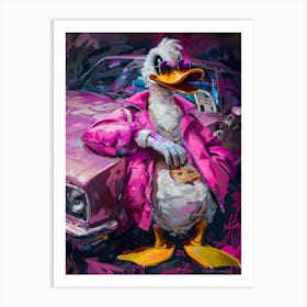 Donald Duck pop art graffiti Art Print