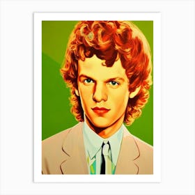 Jesse Eisenberg Colourful Pop Movies Art Movies Art Print