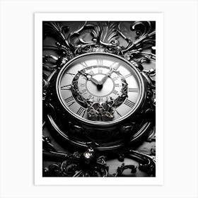 Clock On A Wall Art Print