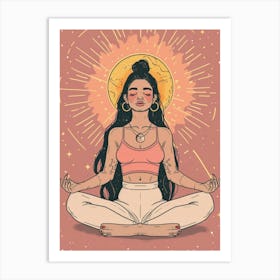 yoga women Art Print