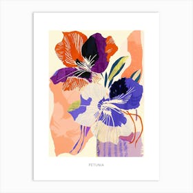 Colourful Flower Illustration Poster Petunia 4 Art Print