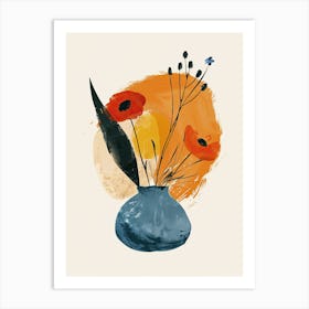 Poppies In A Vase Art Print