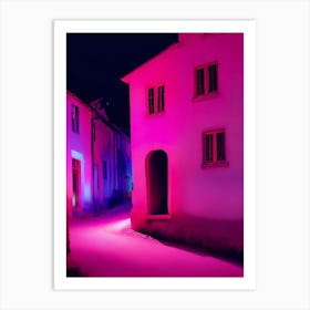 Street Lights At Night Art Print