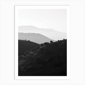 Mountains In The Shades Of Grey Art Print