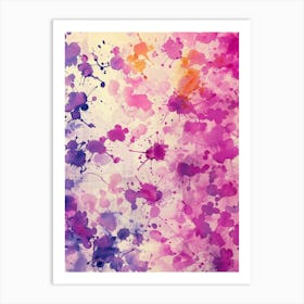 Watercolor Splatter Background Art Print