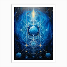 Celestial Geometry Abstract 1 Art Print