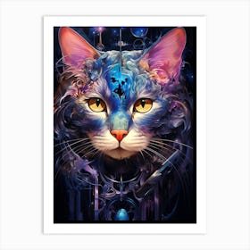 Cat In Space Art Print