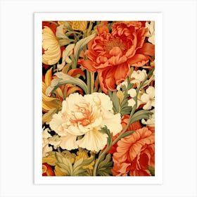 Floral Wallpaper 333 Art Print