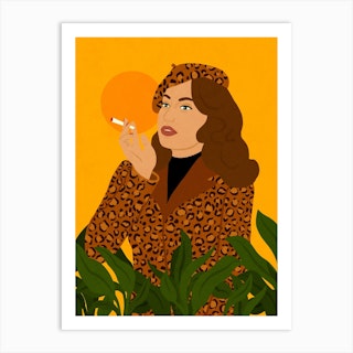 Lady Leopard Art Print