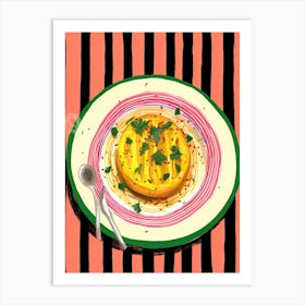 A Plate Of Pumpkins, Autumn Food Illustration Top View 66 Art Print