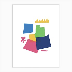 Cut Out Colourblock 2 Art Print