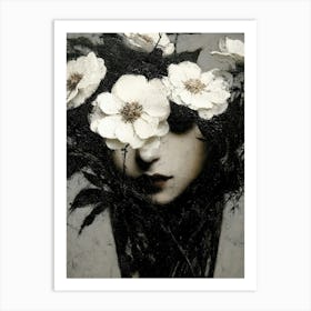 'Dark Gothic Dead Flower' Art Print