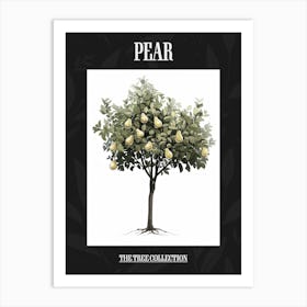 Pear Tree Pixel Illustration 2 Poster Art Print