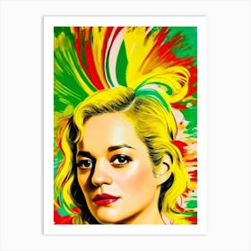 Marion Cotillard Colourful Pop Movies Art Movies Art Print