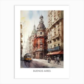 Buenos Aires Watercolor 4 Travel Poster Art Print