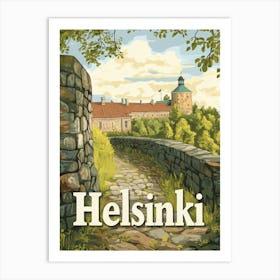 Aihrgdesign A Mid Century Modern Travel Poster For Helsinki Art Print