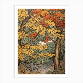 Alder 2 Vintage Autumn Tree Print  Art Print