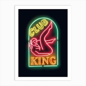 Neon Lights Club King Art Print