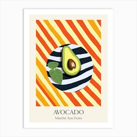 Marche Aux Fruits Avocado Fruit Summer Illustration 2 Art Print