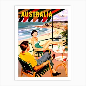 Australia, View On The Beach From The Terrace Art Print