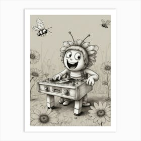 Bee With Dj Art Print