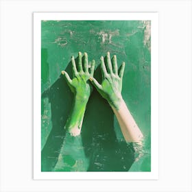 Hands Painted Green Art Print