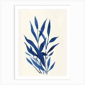 Blue Seaweed Art Print