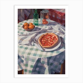 Pizza Margherita Still Life Painting Art Print