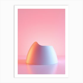 Abstract White Lamp On Pink Background Art Print