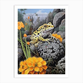 Pacman Frog Botanical 1 Art Print