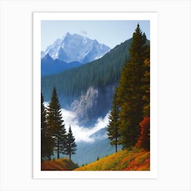 Autumn Trees In The Mountains Art Print