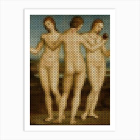 Three Graces By Raphael Art Print