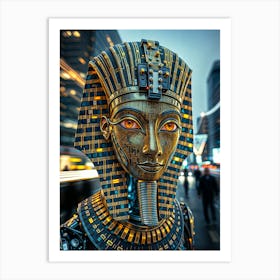 Egyptian Cyborg Statue Art Print