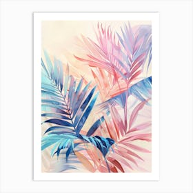 Watercolor Tropical Leaves 2 Art Print