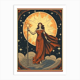 The Star Tarot Card, Vintage 1 Art Print