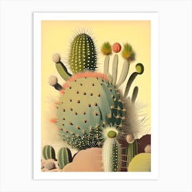Pincushion Cactus Rousseau Inspired Garden Art Print