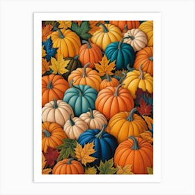 Autumn Pumpkins 4 Art Print