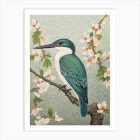 Ohara Koson Inspired Bird Painting Kingfisher 3 Art Print