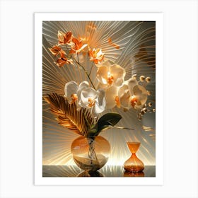 Orchids In A Vase Art Print