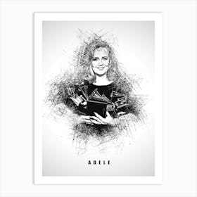 Adele Rapper Sketch Art Print