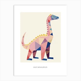 Nursery Dinosaur Art Aucasaurus Poster Art Print
