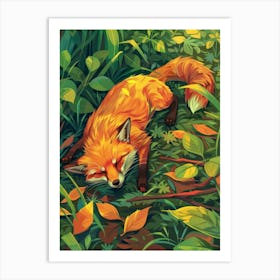 Fox In The Woods 7 Art Print