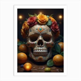 Day Of The Dead Skull 2 Art Print