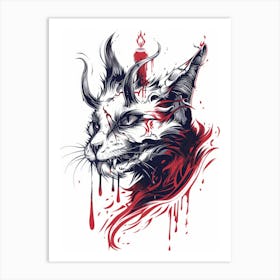 Bloody Cat 1 Art Print