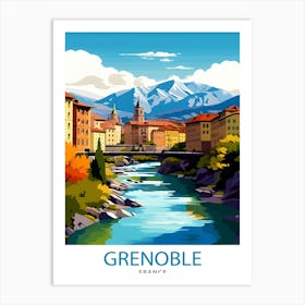 Grenoble FranceTravel Poster Art Print